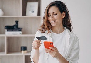 Woman with credit card